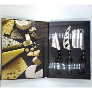 Legnoart CACIO 3 Cheese Knives Set CK-100D with Dark Wood Handle